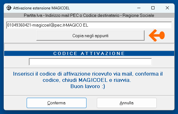 MAGICOEL Attivazione estensione (add-on) MAGICOEL Attivazione estensione (add-on)