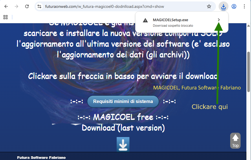 Avvisi di download in Google Chrome