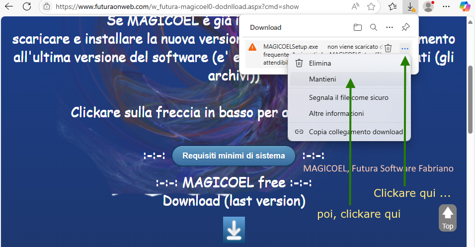 Avvisi di download in Microsoft Edge