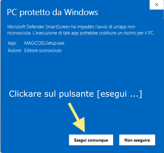 Avviso Microsoft defender, Installazione nuova app