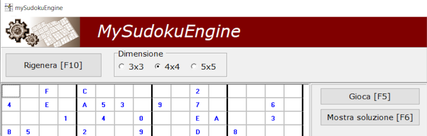 mySudokuEngine, Software free gioco del Sudoku