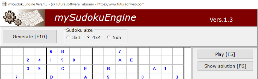 mySudokuEngine, Free Sudoku Software