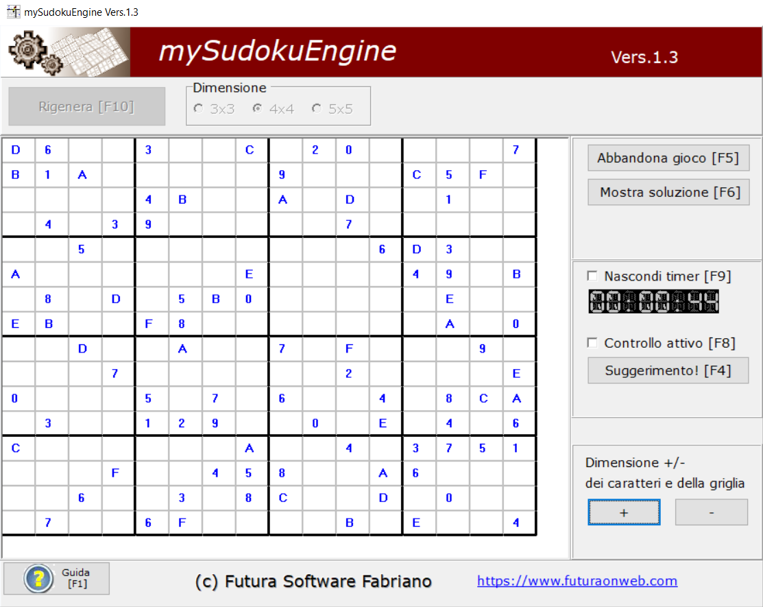 mySudokuEngine, Software free gioco del Sudoku