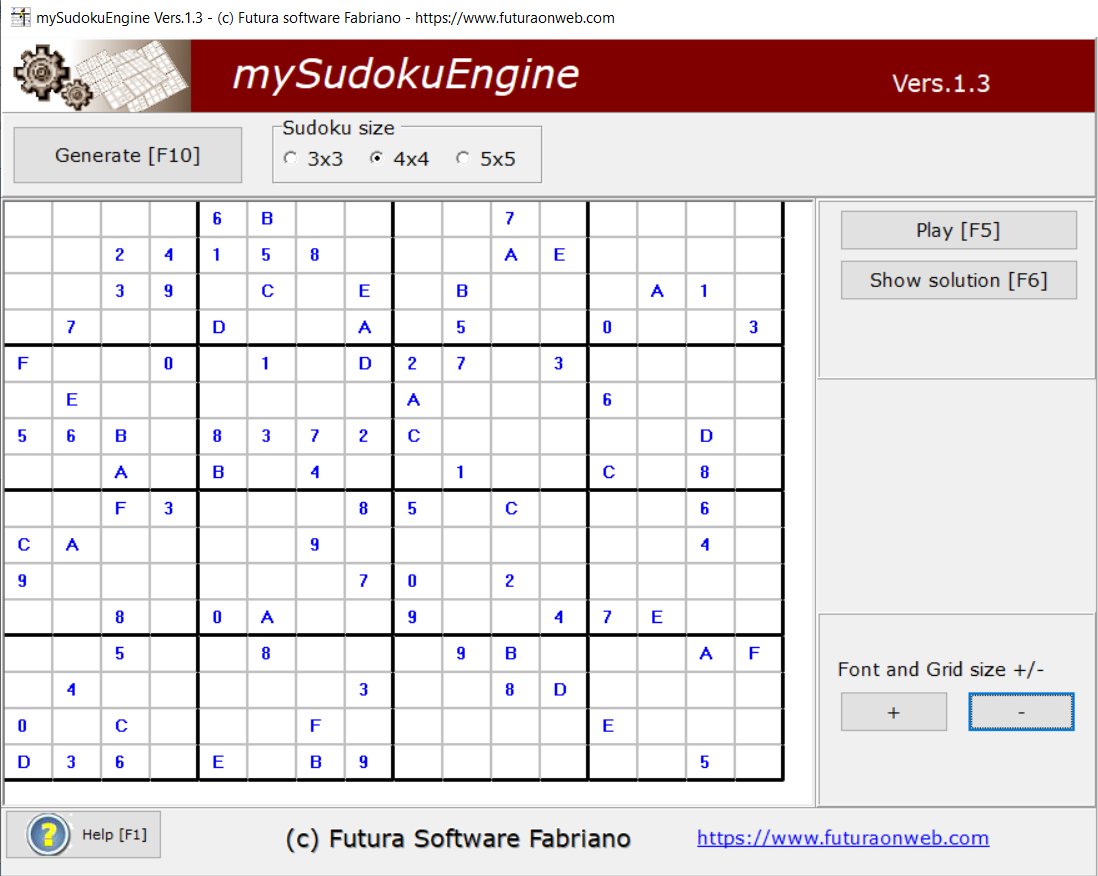 mySudokuEngine, Free Sudoku Software